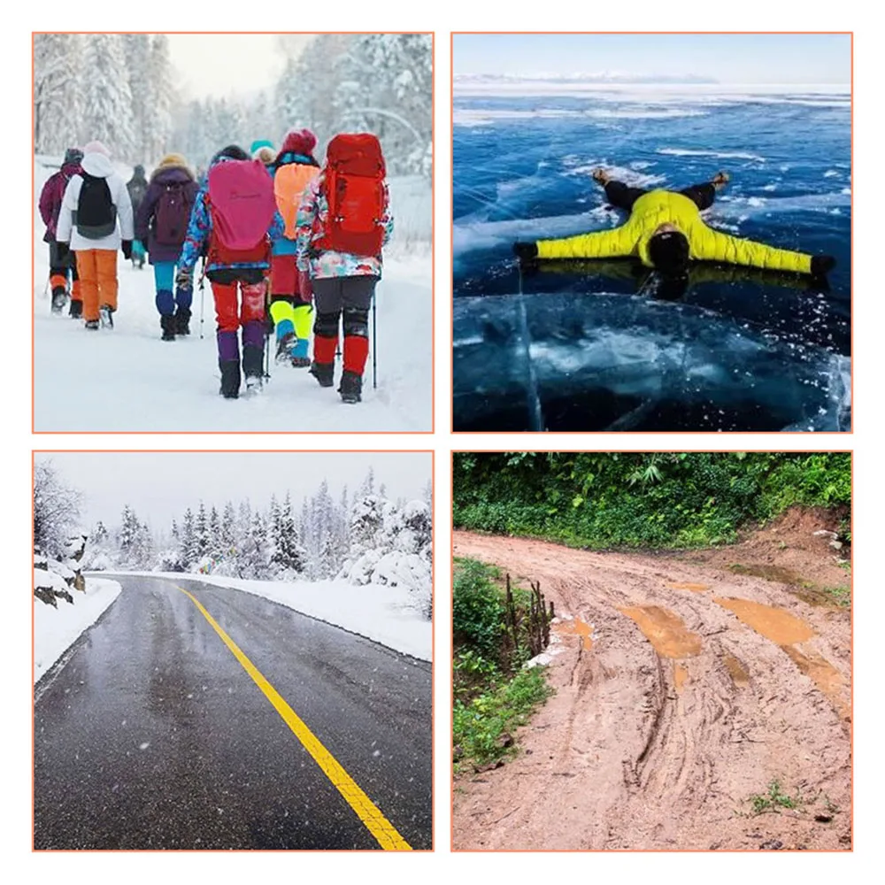 

8 Teeth Ice Gripper For Shoes Snow Crampons Anti-slip Ice Gripper Hiking Cleats Spikes Traction Ice Floes 8 Stud Shoes Grip