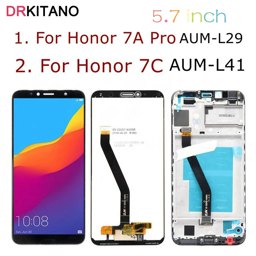 5 7 &quotЖК дисплей для Huawei Честь 7C ЖК 7A AUM L41 ATU LX1 L21 сенсорного экрана Pro с рамкой