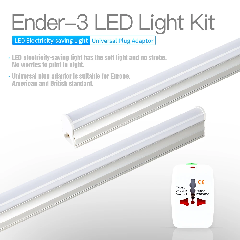 creality 3d printer parts upgrade 110220v ender 3 led light kit universal plug adaptor for ender 3 series printer part free global shipping