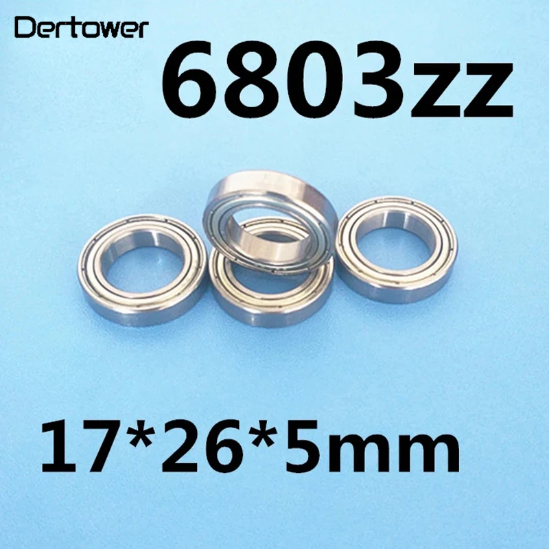 

4pcs 6803zz 61803ZZ Ball Bearing 17*26*5 17x26x5MM 6803Z 61803-2Z Radial Shaft Ball Bearing