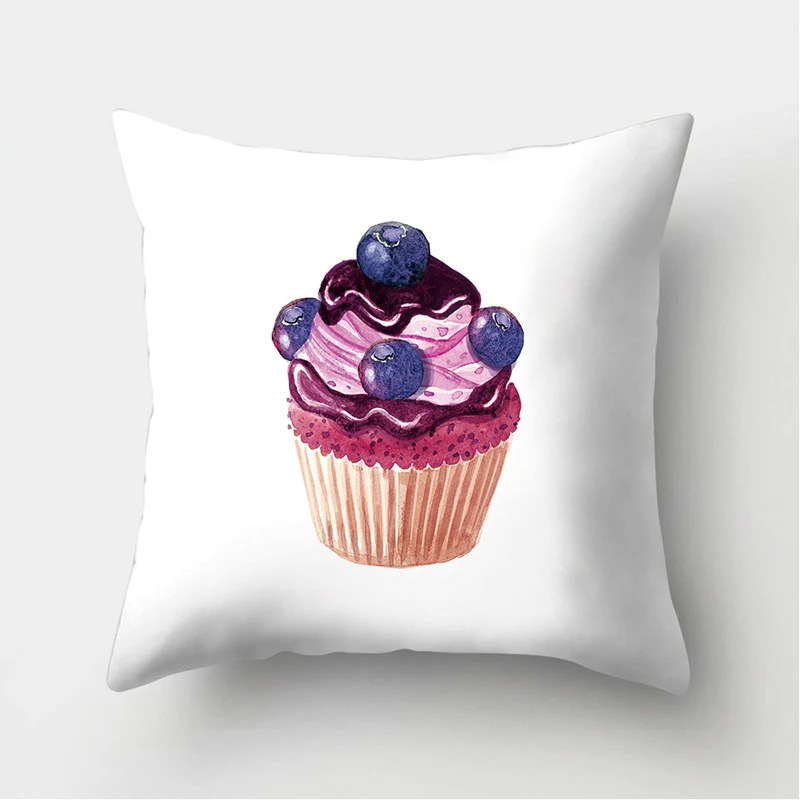 Торт десерт Узор Декоративная Подушка Наволочка Чехол для подушки из полиэстера