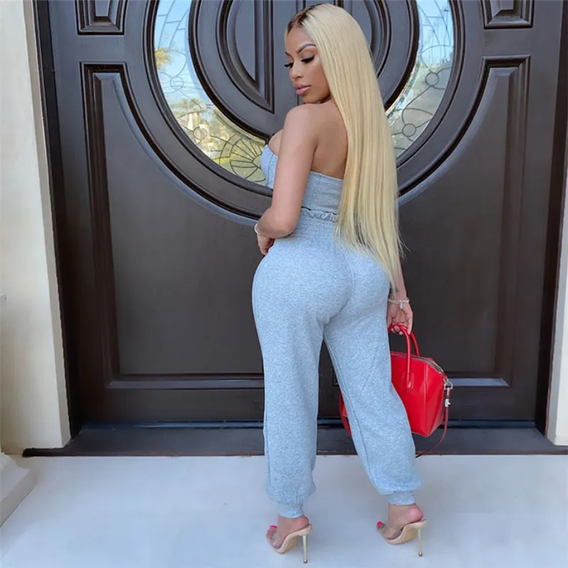 

Women Sleeveless Bandage Sets Sexy Club Ladies Street Casual Holiday Suits Tank and High Waist Pants 2PCS S-2XL