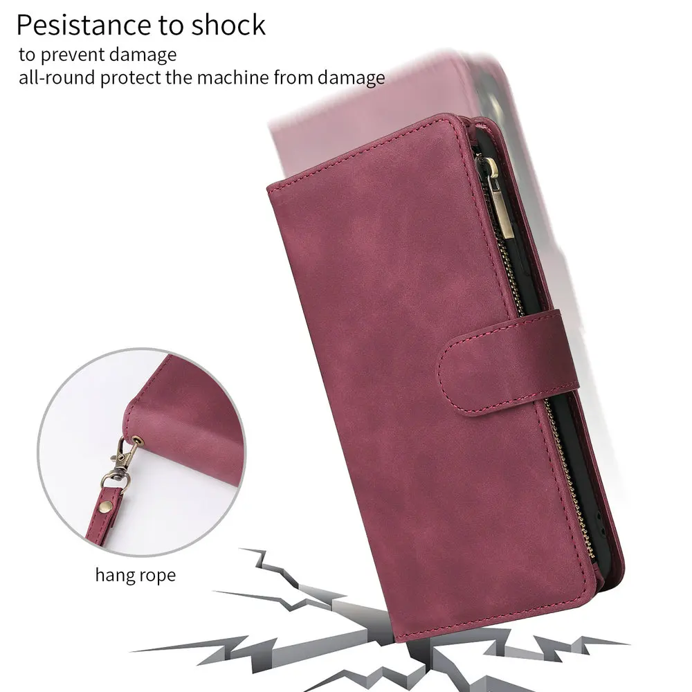 nova5t zipper wallet multifunction case for huawei nova 5t case nova t5 5i pro 6se 7i flip cover funda huawei nova 5 t case skin free global shipping