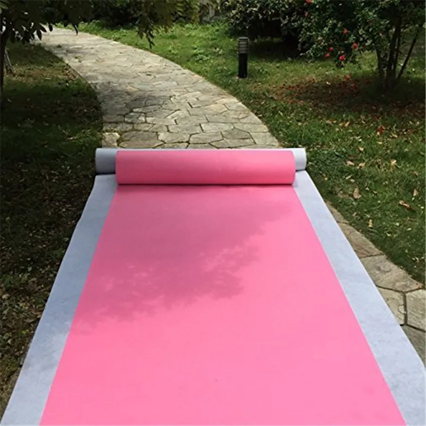 Розовый проход бегунов Свадебные аксессуары розовый ковровая дорожка коврики