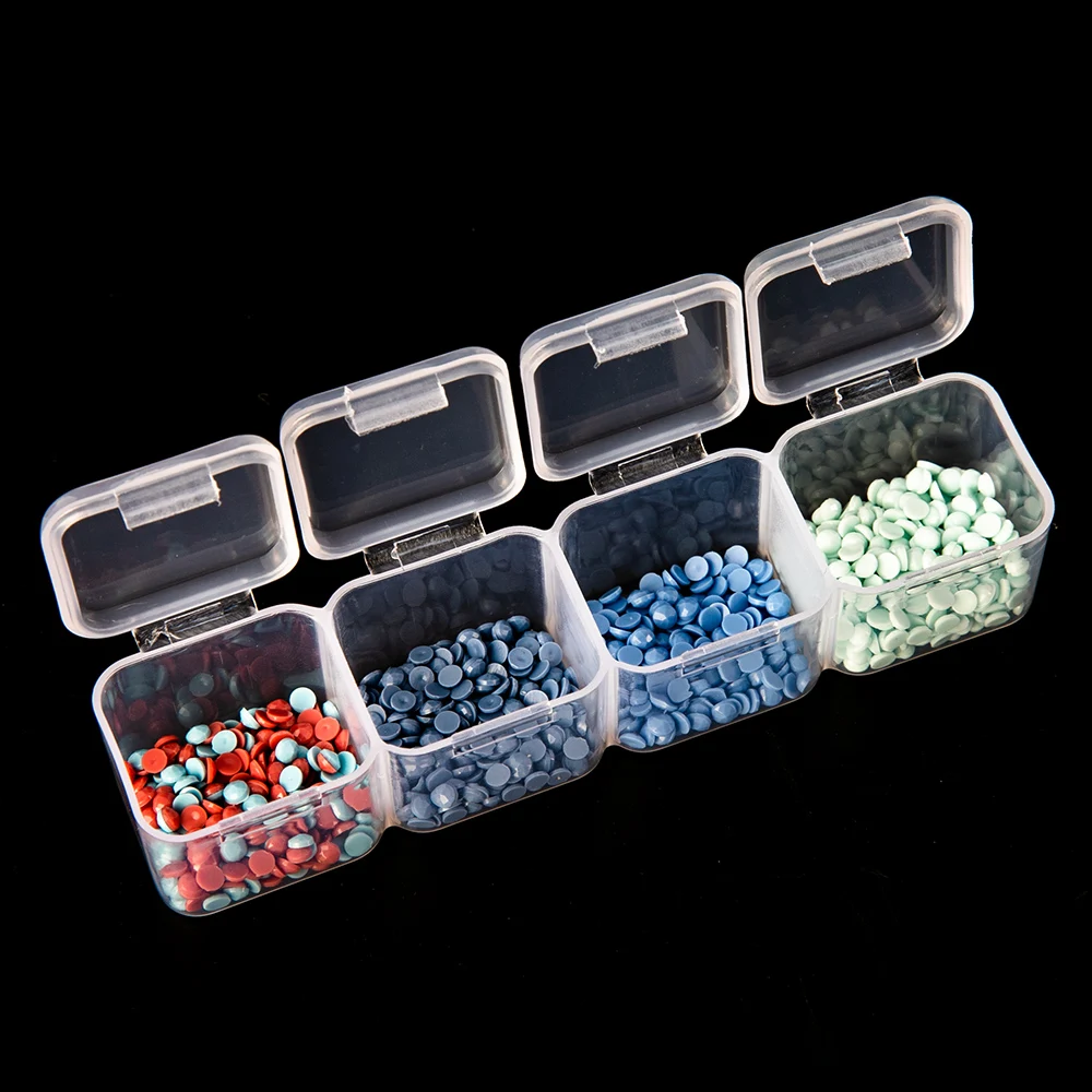 

2pcs 56 Bottles Diamond Painting Tools Accessories Beads Container Rhinestone Diamond Embroidery Stone Storage Convenience Box