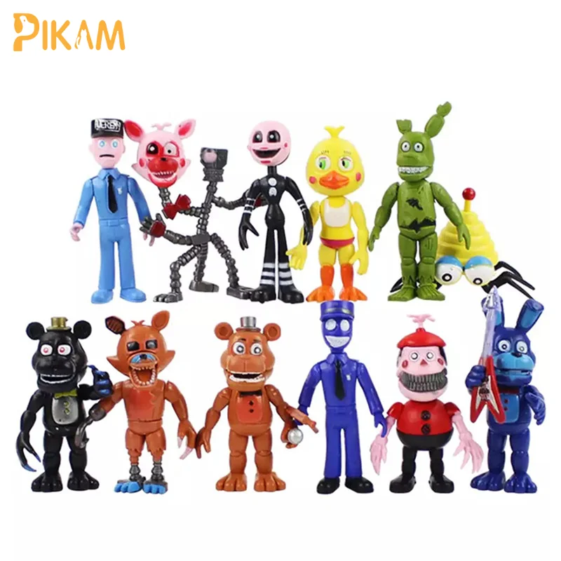 12 шт./компл. FNAF Five Nights Midnight Fredy фигурка детской модели Фокси медведь фазбер кукла
