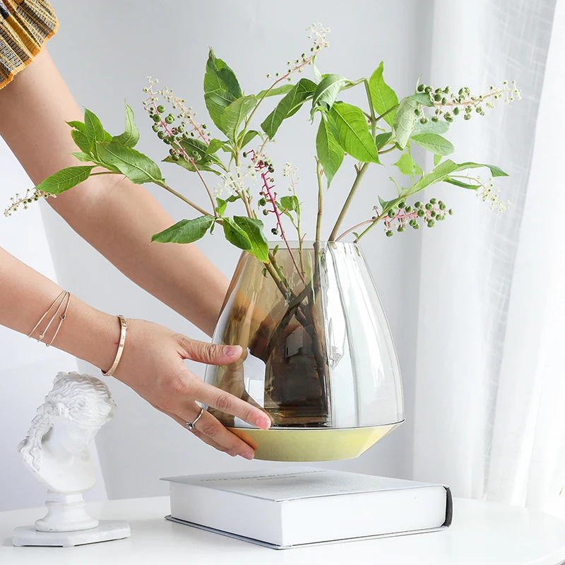 Креативная художественная ваза со сращением для украшения дома стеклянная с