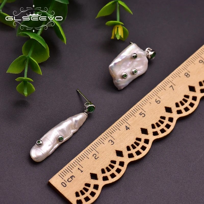 GLSEEVO ручной работы натуральный пресноводный барочный жемчуг серьги для женщин