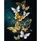 Алмазная 5D картина сделай сам с бабочками, полноразмернаякруглая вышивка крестиком с изображением животных, стразы, мозаика, домашний декор