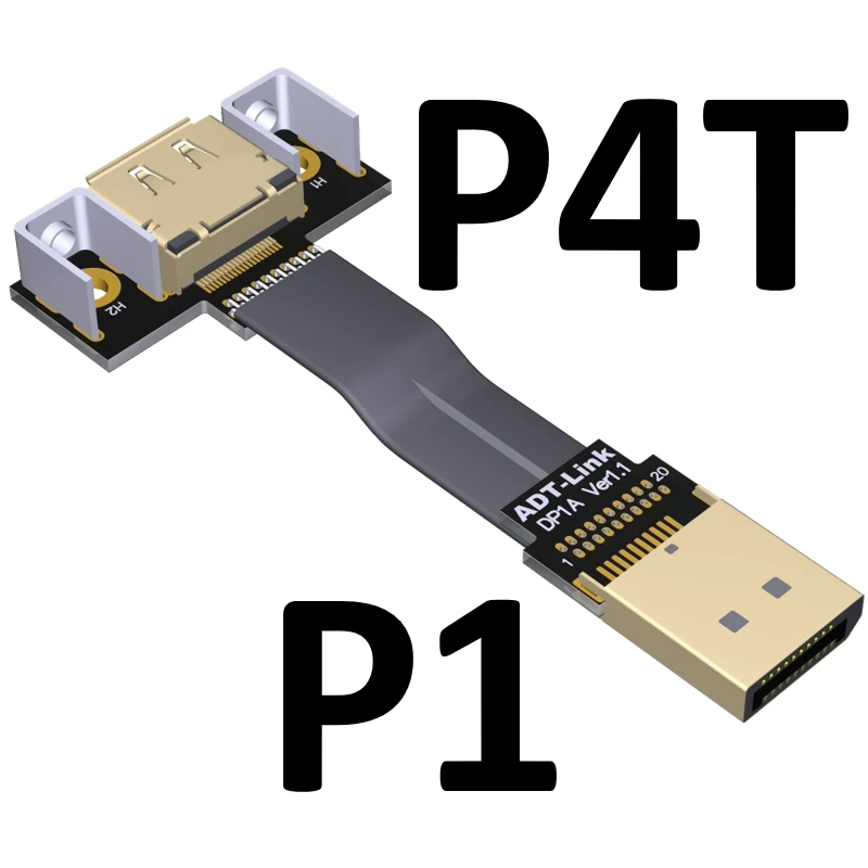 Ленточный Удлинительный кабель DisplayPort плоский экранированный FPC EMI DP угловой