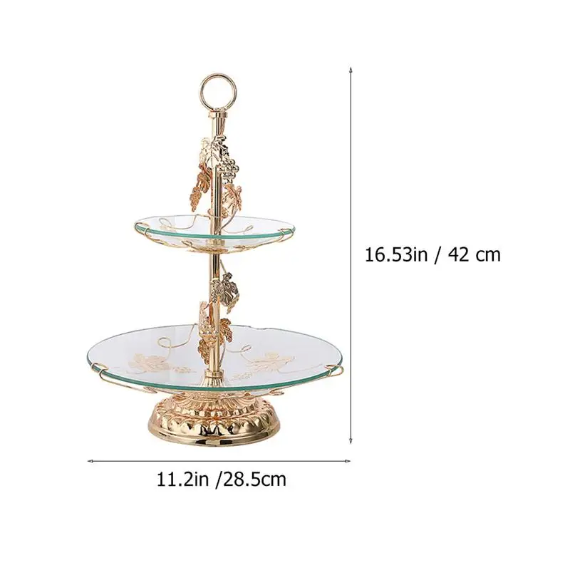 

2 Tiers Desserts Shelf Pastry Serving Tray Cupcake Dessert Display Stand