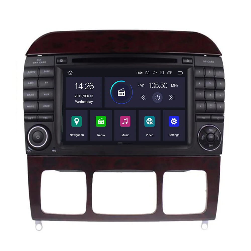 IPS DSP android 10 0 4G + 64G ROM автомобильный Радио GPS навигационный плеер для Benz W220 W215 S280 S320