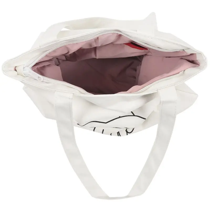 Холщовая Сумка-тоут с застежкой-молнией сумка для покупок продуктов на плечо