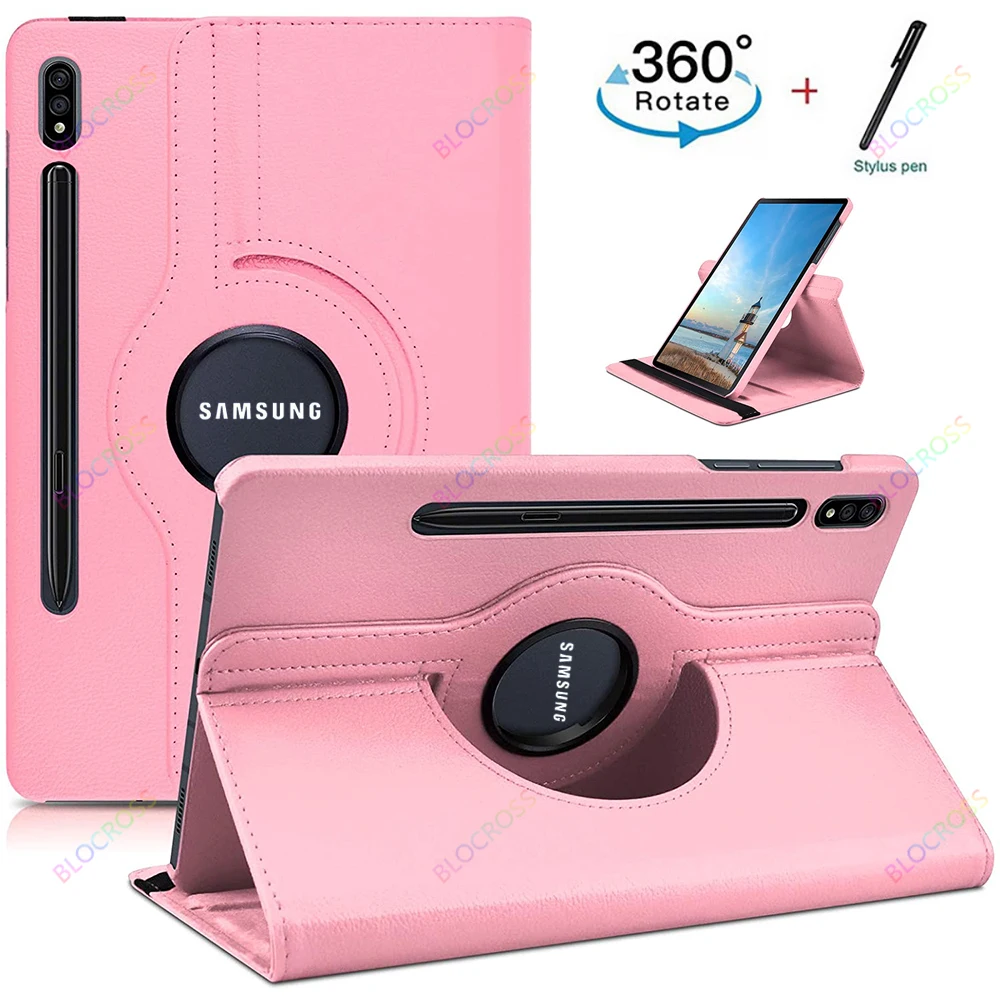 

Чехол-книжка для планшета Samsung Galaxy Tab S7 Plus, 360 дюйма и Tab S7, 11 дюймов, 12,4 дюйма, с поворотом на 2020 градусов, с ручкой