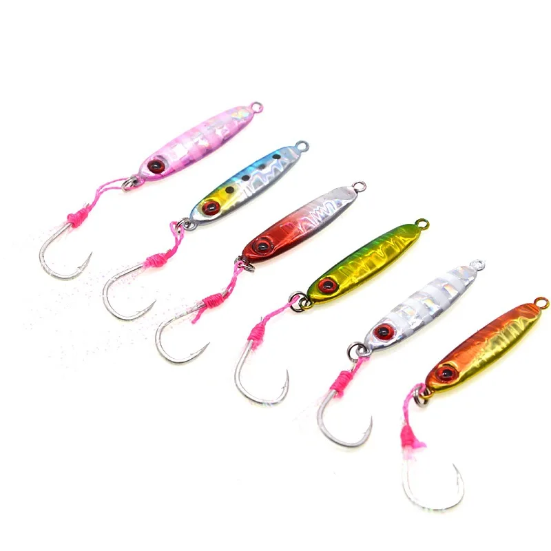 

Small Jig Fishing Lure Shore Cast Mini Jigbait Mackerel Single Hook Artificial Lures Hard Bait 1 Piece Sale