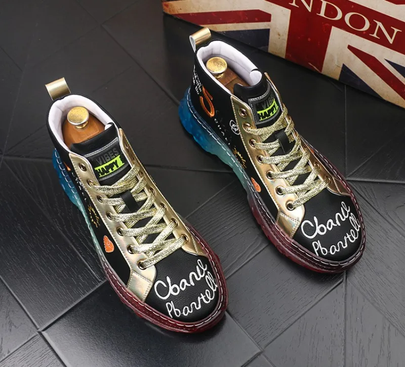 Высококачественная новая Корейская версия толстой подошвы повседневные мужские