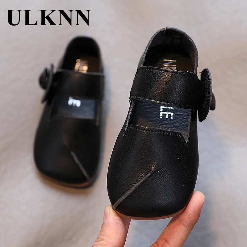 Детская повседневная обувь ULKNN для малышей детская кожаная девочек модная мягкая