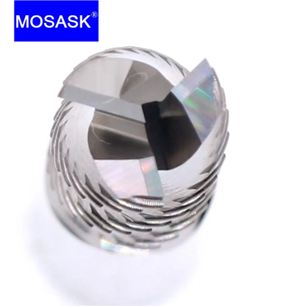 MOSASK 1 шт. 3 канавки HRC55 обработка алюминия 6 8 10 12 мм хвостовик твердый вольфрамовый