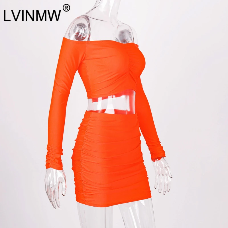 Женский комплект из двух предметов LVINMW однотонный укороченный топ с длинными