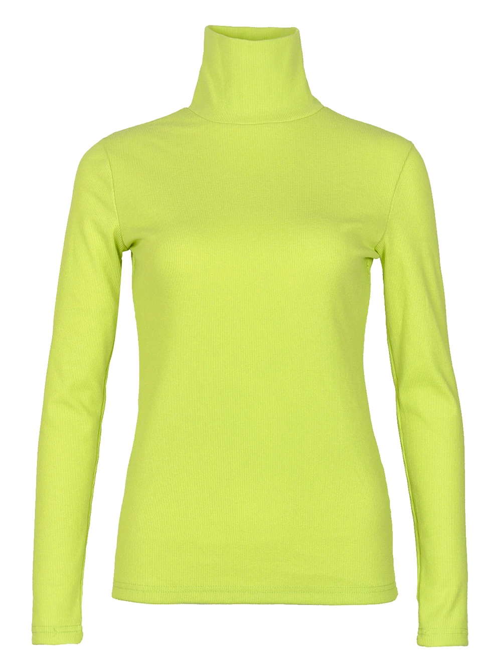 M0243 Neon Green Женский вязаный свитер с высоким воротом и пуговицами, однотонный пуловер, повседневный тонкий офисный женский свитер, вязанный Женский вязаный Топ M0381 - Цвет: M0243 Neon Green