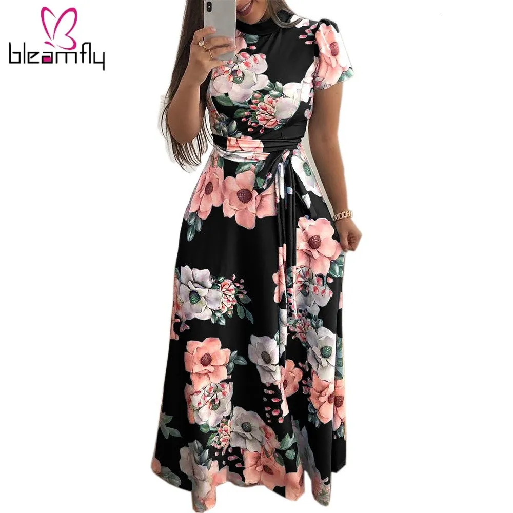 Новое поступление Осеннее женское платье с пышными рукавами воротником стойкой