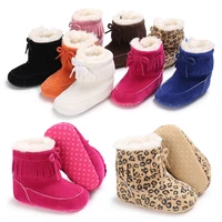 winter bow fringe newborn baby girls princess winter boots first walkers soft soled infant toddler kids girl footwear shoes