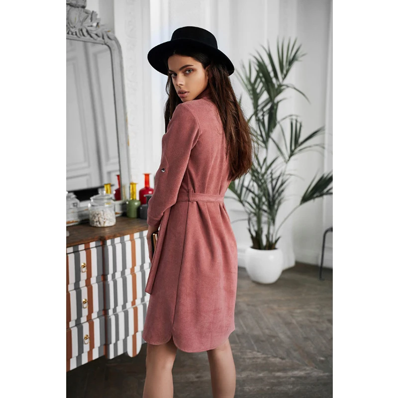 Женское повседневное прямое вечернее платье с поясом элегантное однотонное мини