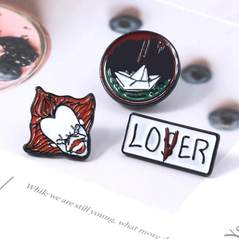 Эмалированные Броши Stephen King's It в виде фигурки героев фильма ужасы|Броши| |