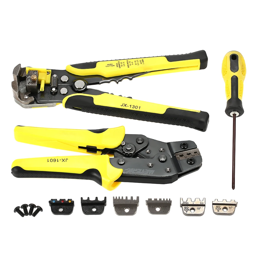 

Meterk Professional multitool 4in1 Wire Crimpers Engineering Ratcheting Terminal Crimping Pliers wire stripper Tools Set