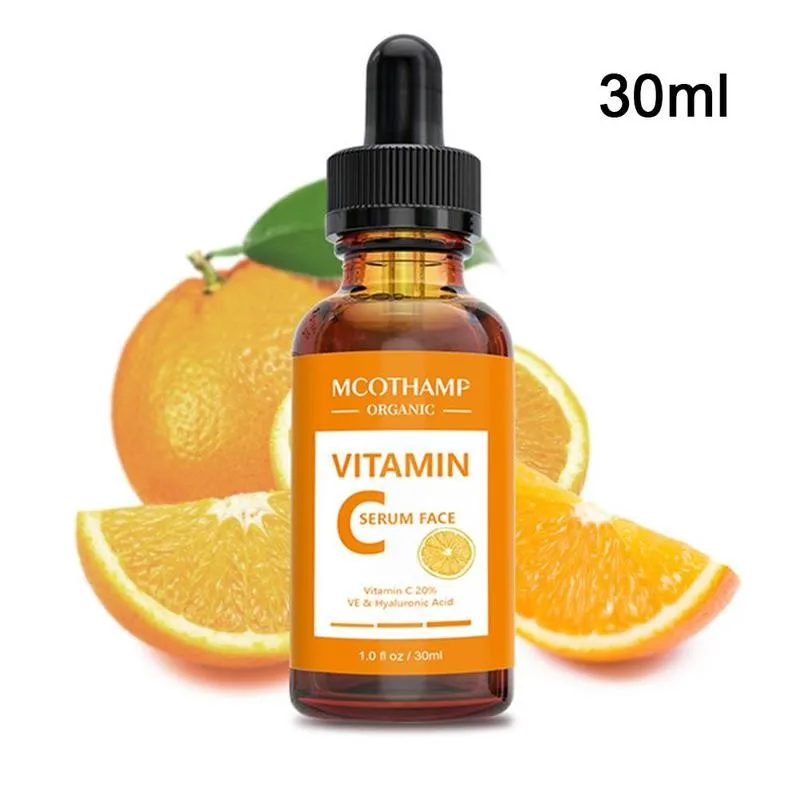 

30ml Vitamin C Essence Hyaluronic Acid Whitening Natural Face Serum Skin Soothing Face Essence Care Firm Repair K7Q2