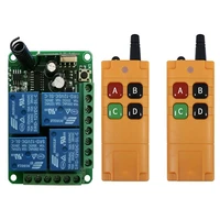 2000m dc12v 24v 4ch 4 ch wireless remote control led light switch relay output radio rf transmitter and 315433 mhz receiver