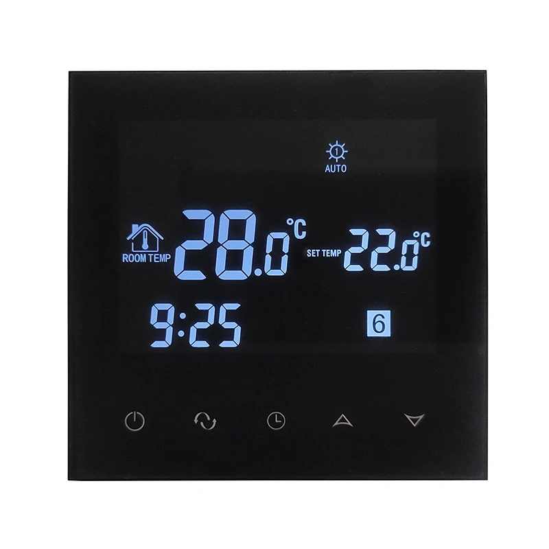 AC220-240V Wi-Fi ЖК-дисплей с сенсорным экраном термостат Еженедельный программируемый Электрический/Водный/бойлер температуры
