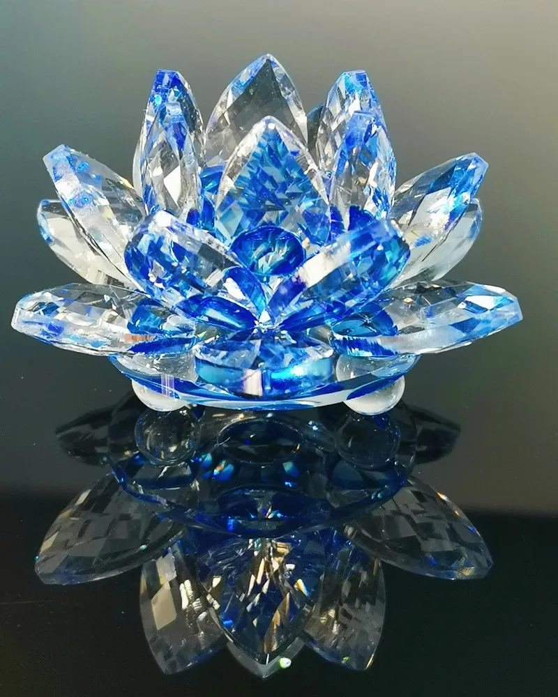 

60mm-100mm Crystal Swan Lotus Glass Character Town Paper Ornament Feng Shui Decorative Collection Ornament Decoration