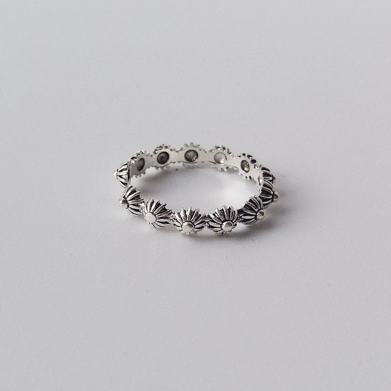 Bohemian Ethnic Silver Color Flowers Rings for Women Bridal Wedding Vintage Open Finger Christmas Gifts | Украшения и аксессуары