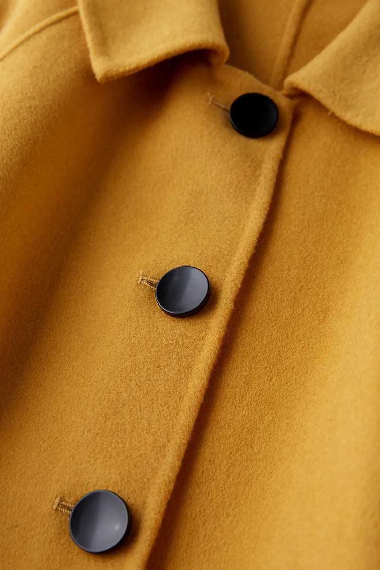 Женское шерстяное пальто зимнее свободное женское ветровка длинная куртка классическое двустороннее милое горячее кашемировое красное пальто
