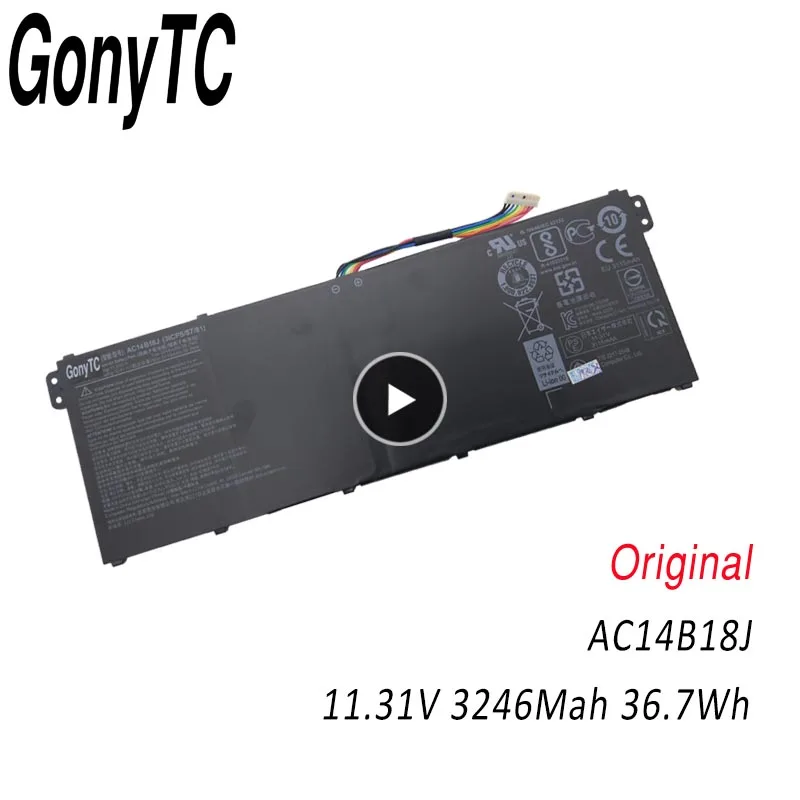 Оригинальный AC14B18J новый ноутбук Батарея для Acer Aspire Nautilus E3 111 112 112M ES1 531 B116 MS2394 B115 MP