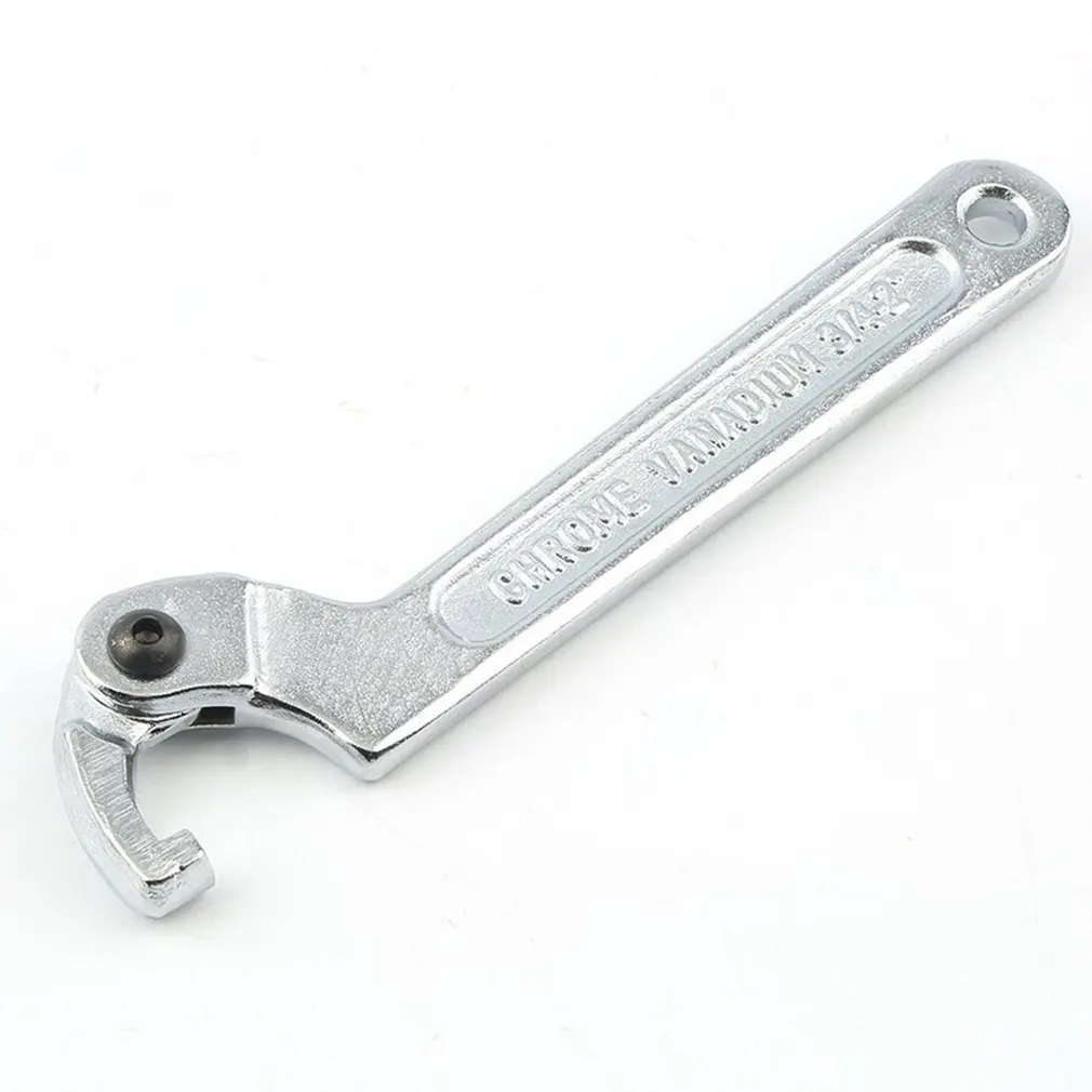 

Durable 19-51mm Chrome Vanadium Steel Adjustable Hook Wrench Pin Wrench C Shape Spanner Tool Universal Hand Tools