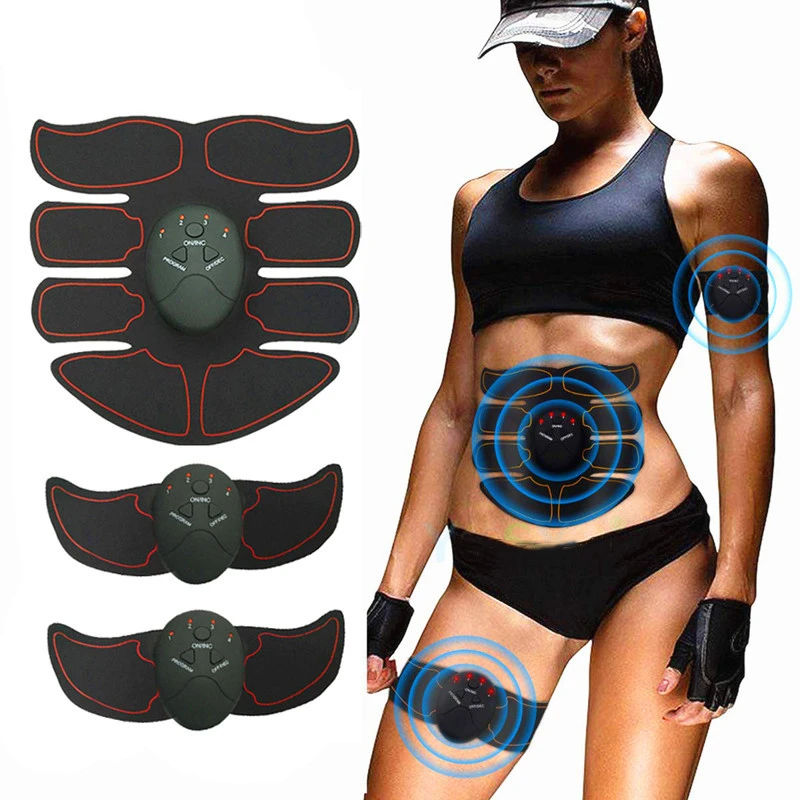 EMS беспроводной тренажер для массажа мышц Электрический массажер Abs стимулятор