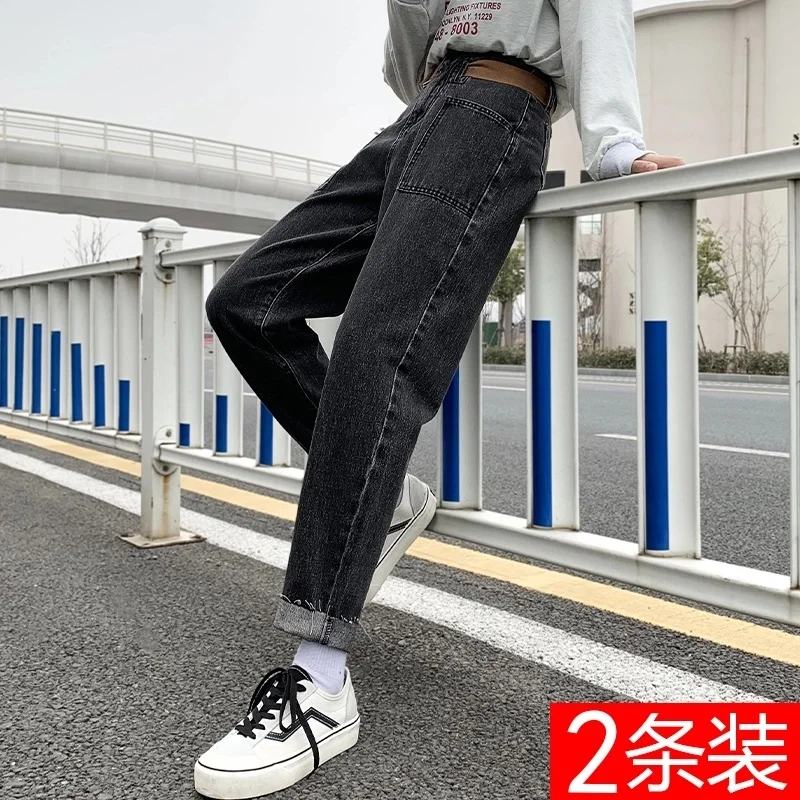 

Daddy Jeans Women's Straight Loose 2021 Spring High Waist Slimming Chic Smoke Tube Baggy Pants Rac