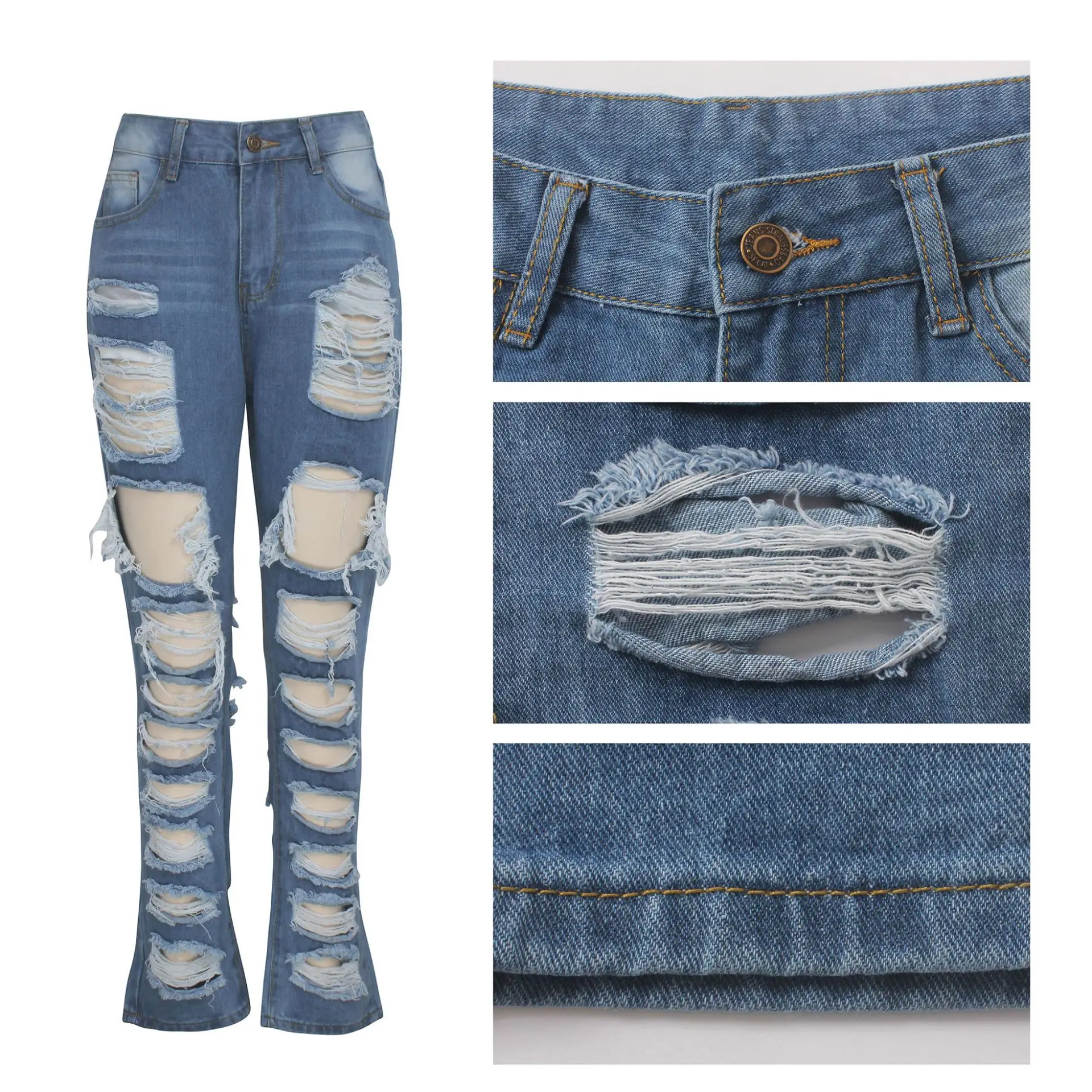 Сексуальные рваные джинсы Wjustforu женские облегающие модные Клубные джинсовые