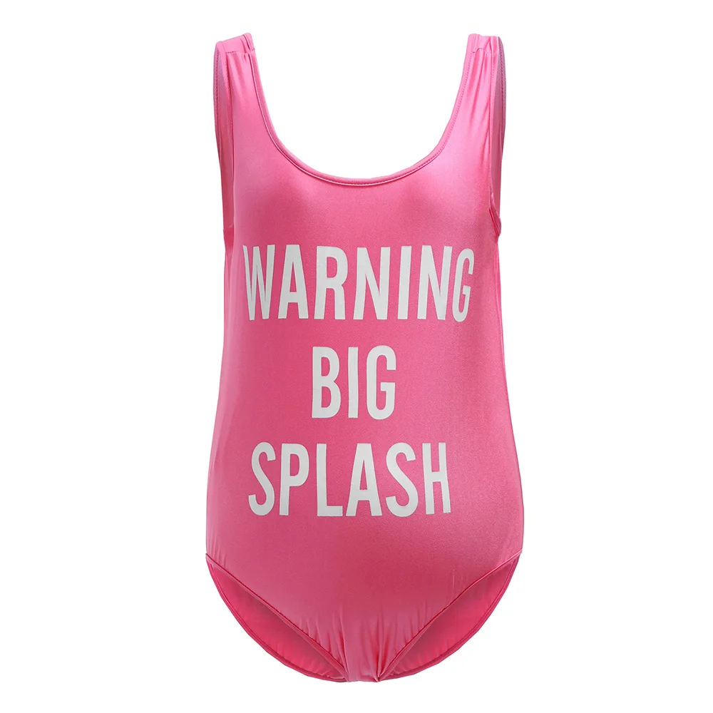 Sexy Maternity Swimsuit Bathing Suit Summer Pregnant swimwear Plus Size Swimwear Striped Print One Piece Bikini Beach