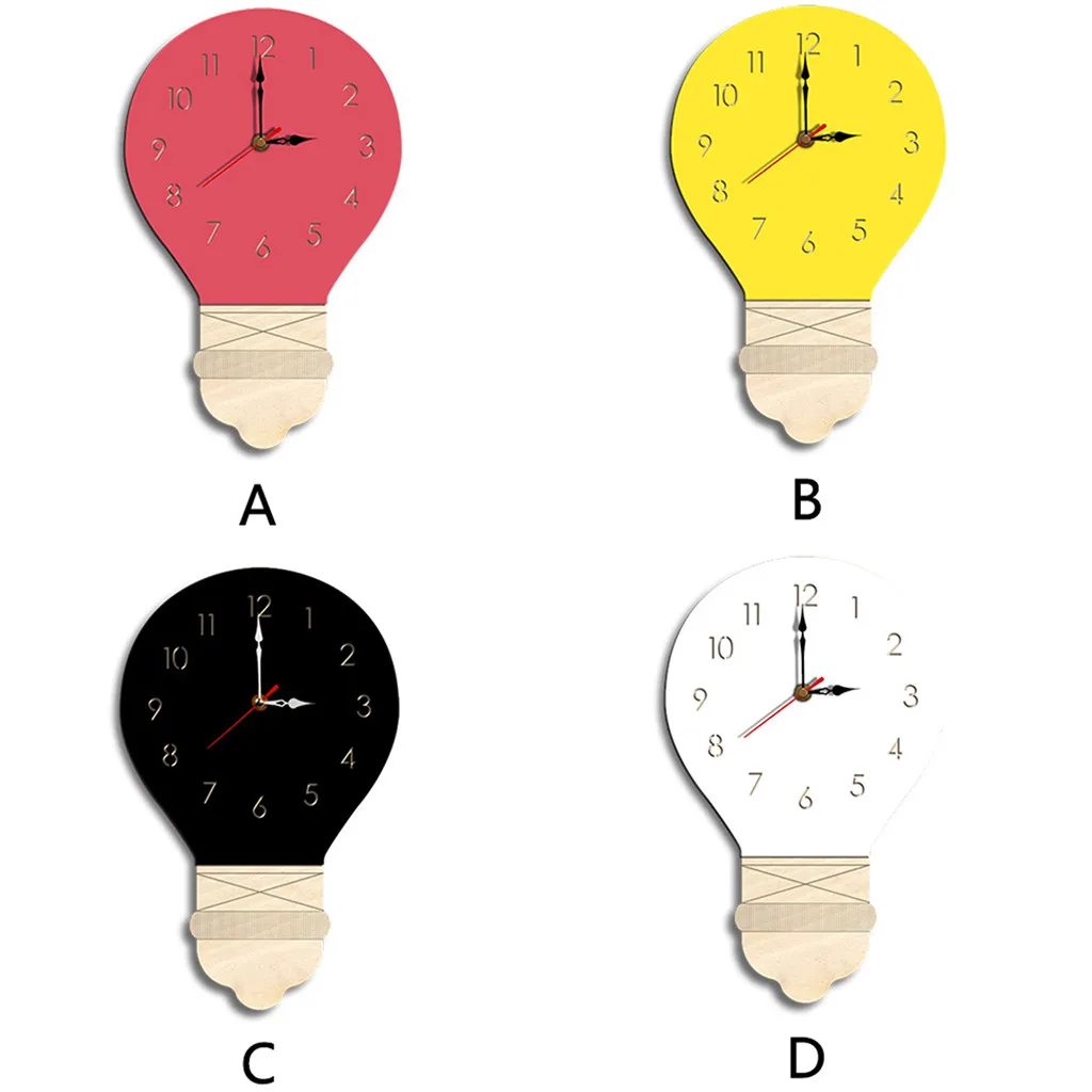 Современные настенные часы в скандинавском стиле с лампочками бесшумные