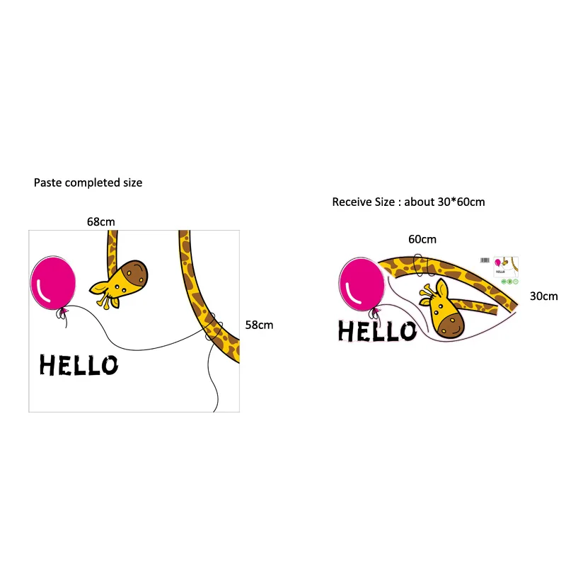 3d-наклейка на стену с изображением непослушного жирафа животного Декор домашнее