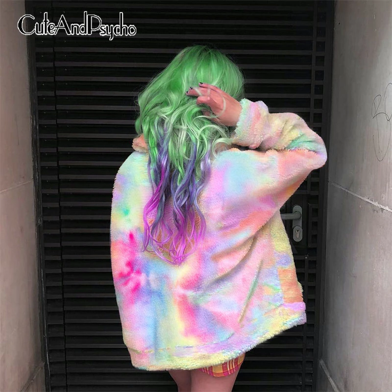 Модные флисовые куртки с завязкой женские пушистые отложным воротником пушистый