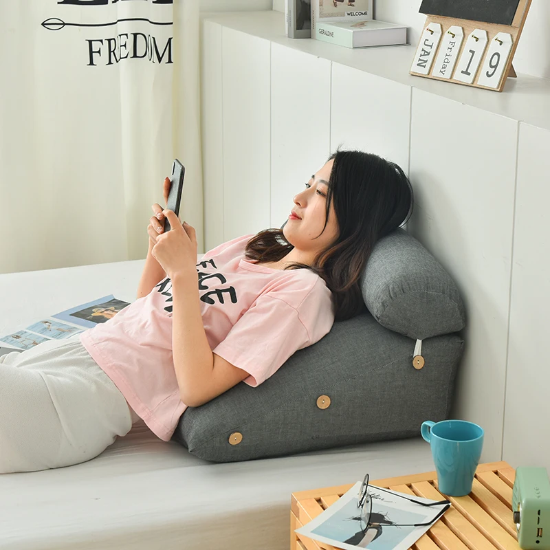 Японская треугольная подушка для дивана Подушка стула 3d большая спины медитация