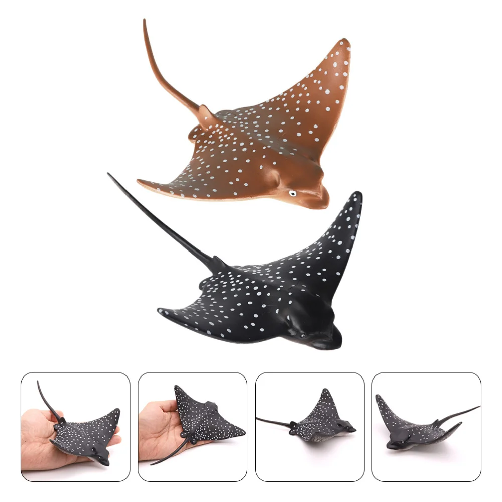 

2 Pcs Simulation Sea Animal Models Fish Tank Adornments Landscape Decor