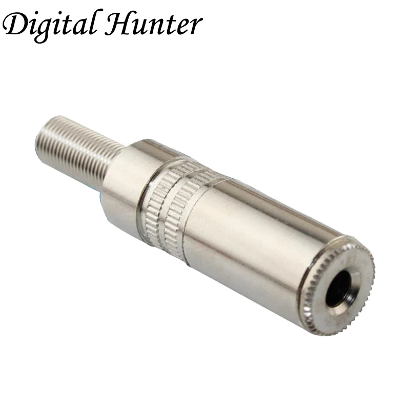 Позолоченный никелированный 3 5 мм разъем стерео Встроенный адаптер для пайки |