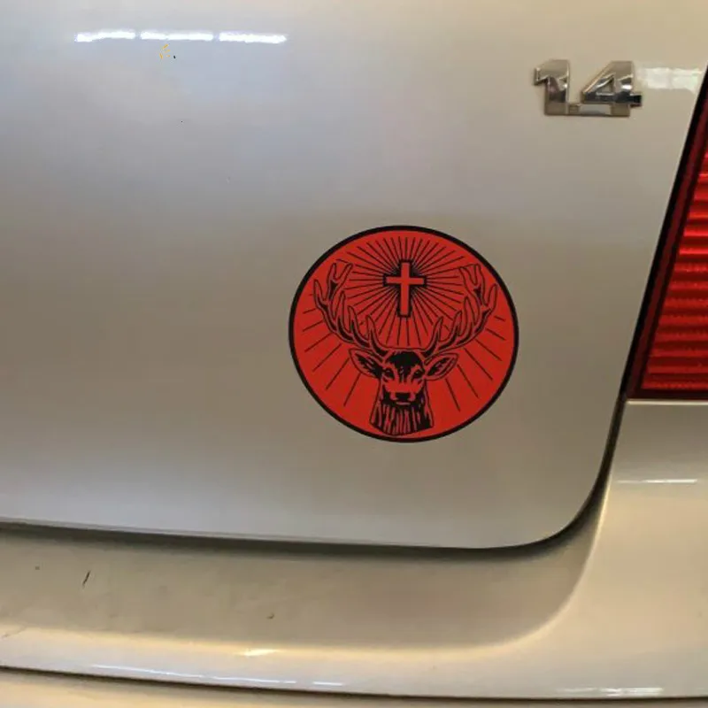 

Cartoon Jager Liqueurcar Sticker Vinyl Auto Accessories Car Window Car Styling Decal PVC 14cm*14cm Cover Scratches Waterproof