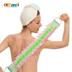 Длинное корейское отшелушивающее средство для очищения тела, массажное полотенце с поясом, сетчатая ткань для мытья тела, Цветочная Ванна, Душ, Чистка кожи