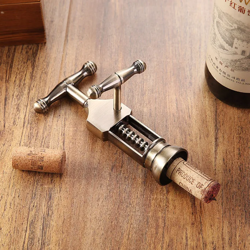 Высококачественный штопор из цинкового сплава бронзовый винтовой для ужина